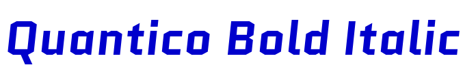 Quantico Bold Italic フォント